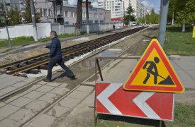 В Туле продолжается ремонт трамвайных путей на Марата