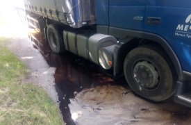 В Туле на дорогу вылилось почти 500 литров солярки