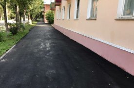 В Туле на ул. Мира заасфальтировали тротуары