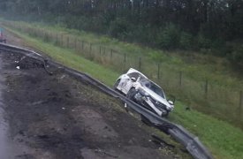 Под Тулой три человека пострадали в перевернувшейся «Хонде»