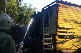 В Тульской области при пожаре пострадал человек
