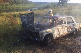 В Тульской области сгорел автомобиль