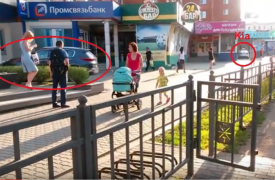Человек-стопхам: туляк преграждает путь водителям на тротуарах и вызывает ДПС