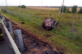 Под Тулой в перевернувшемся «Форде» пострадала семья из 5 человек