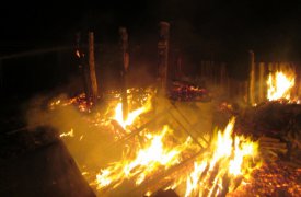 В Тульской области сгорел сарай