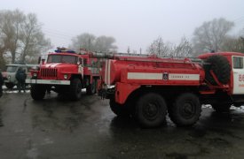 В Тульском посёлке Плеханово загорелся частный дом