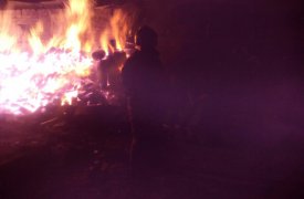 В Тульской области полностью сгорел дом