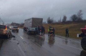 Пять автомобилей столкнулись на трассе в Тульской области