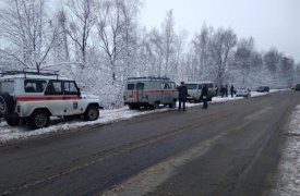 На Тульской трассе перевернулся пассажирский автобус