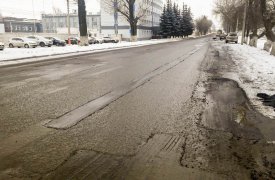 В Туле продолжается ямочный ремонт дорог
