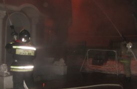 В Тульской области в деревне Александровка выгорел дом