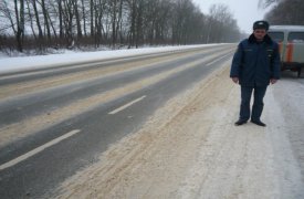 Тульские спасатели провели патрулирование опасных участков федеральных автодорог
