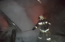 В Тульской области в результате пожара обрушилась крыша дома