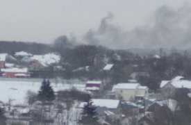 Очевидцы сообщают о сильном пожаре в Туле