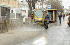 В Туле устроили глобальную мойку тротуаров
