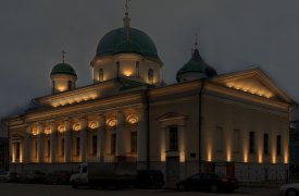 В Туле установили подсветку на Преображенском храме