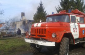 В результате пожара в Кимовском районе дом остался без крыши и террасы