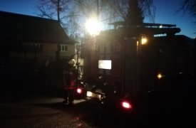 В Ефремовском районе 13 огнеборцев тушили пылающий сарай
