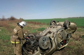 В Киреевском районе 1 мая в результате ДТП разбились два автомобиля: один погибший