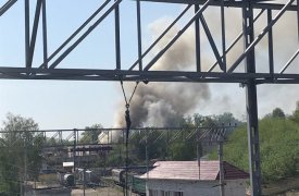 В Туле загорелось старое здание железнодорожной больницы