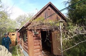 В Заокском районе сгорела баня