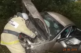 В Тульской области из разбитого «Мицубиси» пострадавшего доставил с помощью специнструмента