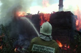 В д. Вишенки Заокского района дотла сгорел частный дом