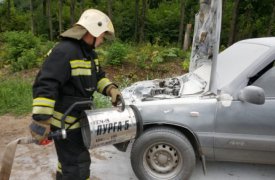 Утром в Туле сгорела «Нива-Шевроле»