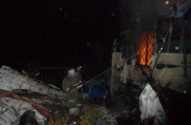 Огонь уничтожил мансарду дачи в Туле