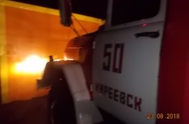 В Киреевском районе 7 человек тушили пожар