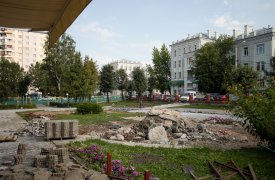 В Туле на ул. Октябрьской появится новый сквер с фонтаном