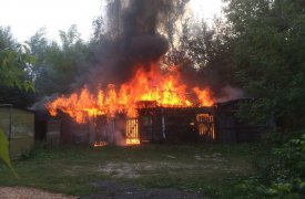 В Туле серьёзный пожар на ул. Марата
