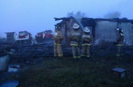 При пожаре в доме в Воловском районе пострадал человек