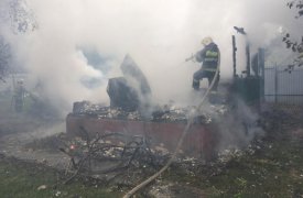 В тульской деревне Помогалово сгорел жилой дом