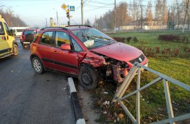Серьёзное ДТП на пересечении ул. Октябрьской и ул. Карпова в Туле