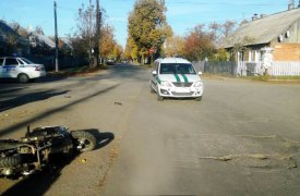 В Тульской области мопедист пострадал в ДТП, которое сам же и устроил