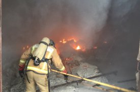 На Восточном обводе в Туле загорелись строительные вагончики