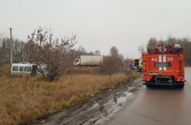 Под Тулой 5 пассажиров пострадали в перевернувшемся автобусе