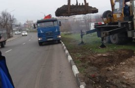 В Советском районе Тулы убрали рекламную конструкцию