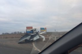Возле посёлка Барсуки в Туле фура перевернулась в кювет