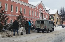 Буханка снега: как в Богородицке убирают улицы