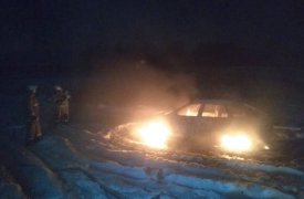 В селе Товарково загорелся автомобиль 