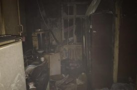 При пожаре в доме в Новомосковске пострадал человек
