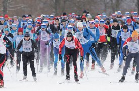 В Ясной Поляне прошел региональный старт гонки «Лыжня России»