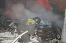 В деревне Борозденьки вспыхнул дом