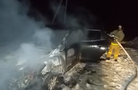В Заокском районе загорелась 