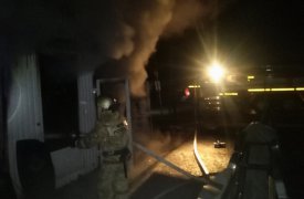 В Узловском районе сгорело нежилое здание