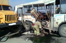 В Тульской области автобус с 20-ю пассажирами попал в ДТП