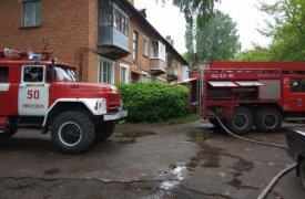 В Киреевске во время пожара в квартире пострадал человек