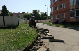 В Туле начались работы по благоустройству трех дворовых территорий